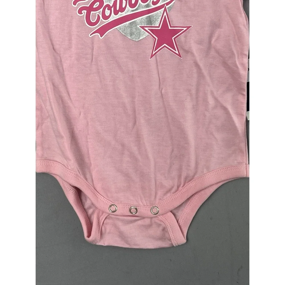 NFL Dallas Cowboys Baby Girl One‎ Piece Bodysuit 12M Pink